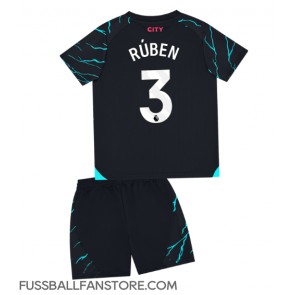 Manchester City Ruben Dias #3 Replik 3rd trikot Kinder 2023-24 Kurzarm (+ Kurze Hosen)